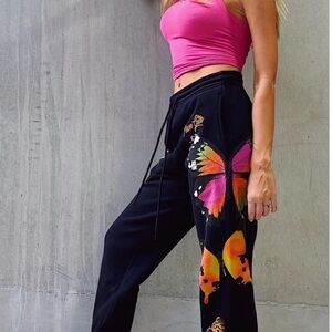 I Am Gia butterfly sweatpants size L